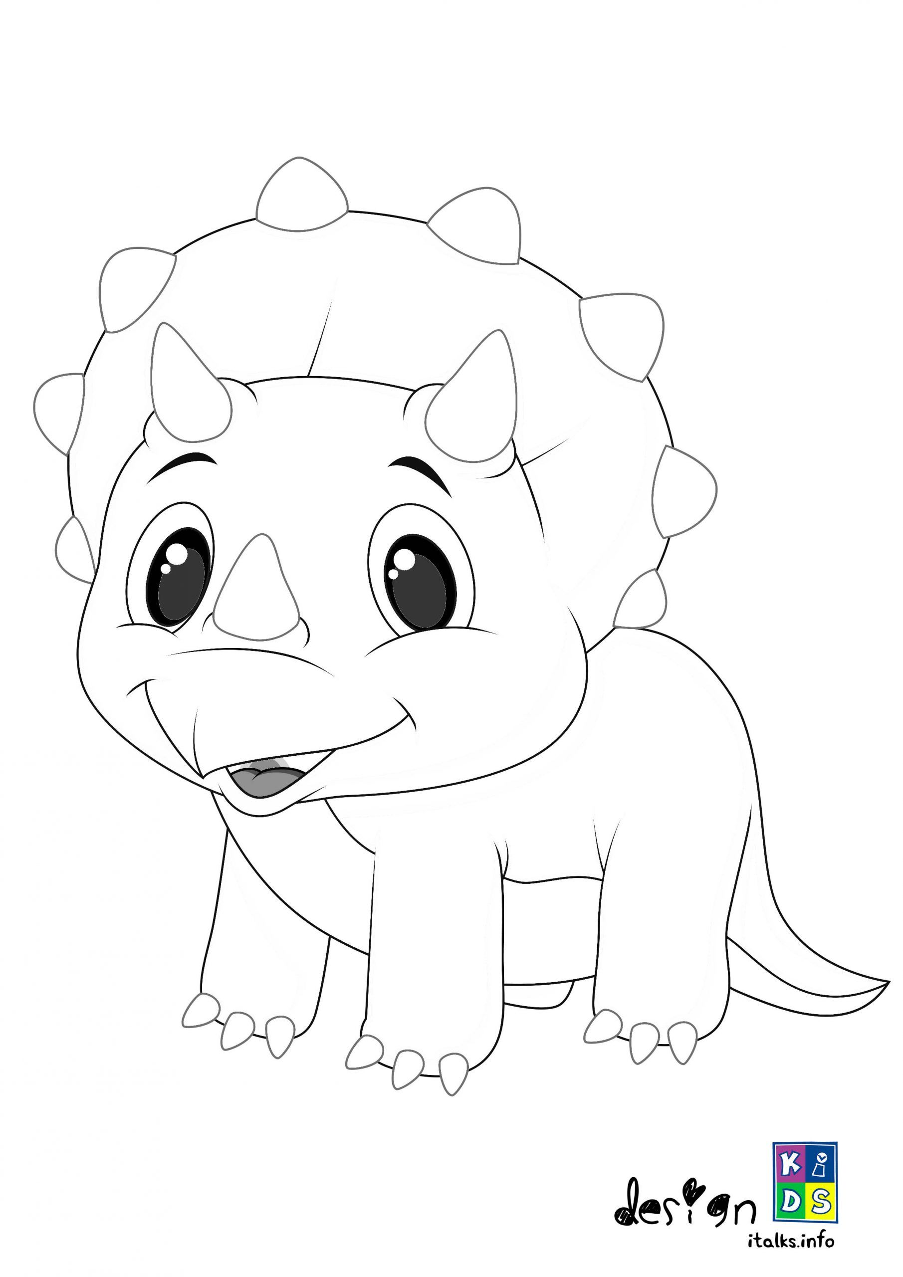 Triceratops Coloring Page – Thekidsworksheet