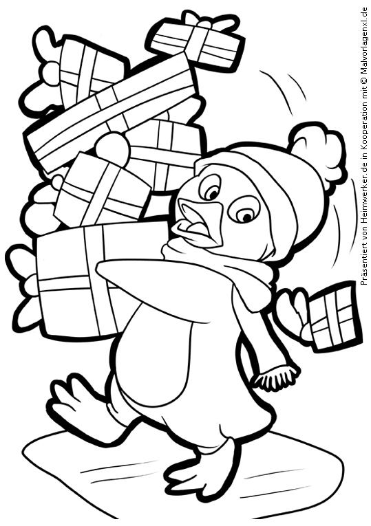 malvorlagen | Penguin coloring pages, Printable christmas coloring