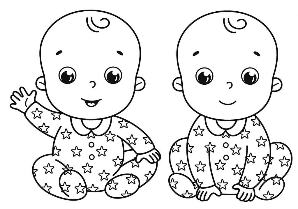 Babies Coloring Page - Free Printable Coloring Pages for Kids