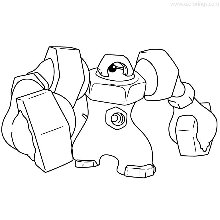 Melmetal Pokemon Coloring Pages - XColorings.com