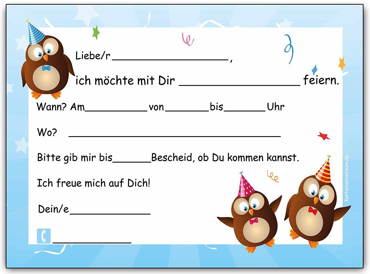 Am Besten Kindergeburtstag Einladungskarten Kostenlos Zum Ausdrucken