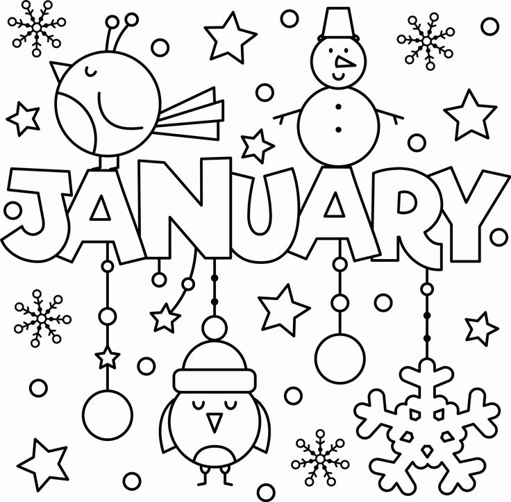 Winter Coloring Activities Preschool Fresh Happy New Year January