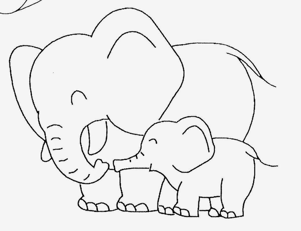 Cute Baby Elephant Coloring Pages | Malvorlagen tiere, Malvorlagen