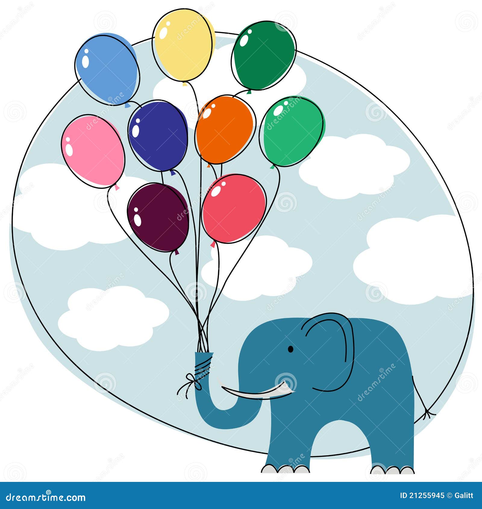 Malvorlage Elefant Mit Luftballon - Malvorlagen