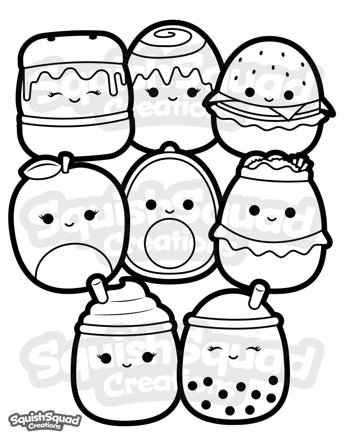 Squishmallow Coloring Page Printable Squishmallow Coloring - Etsy Australia