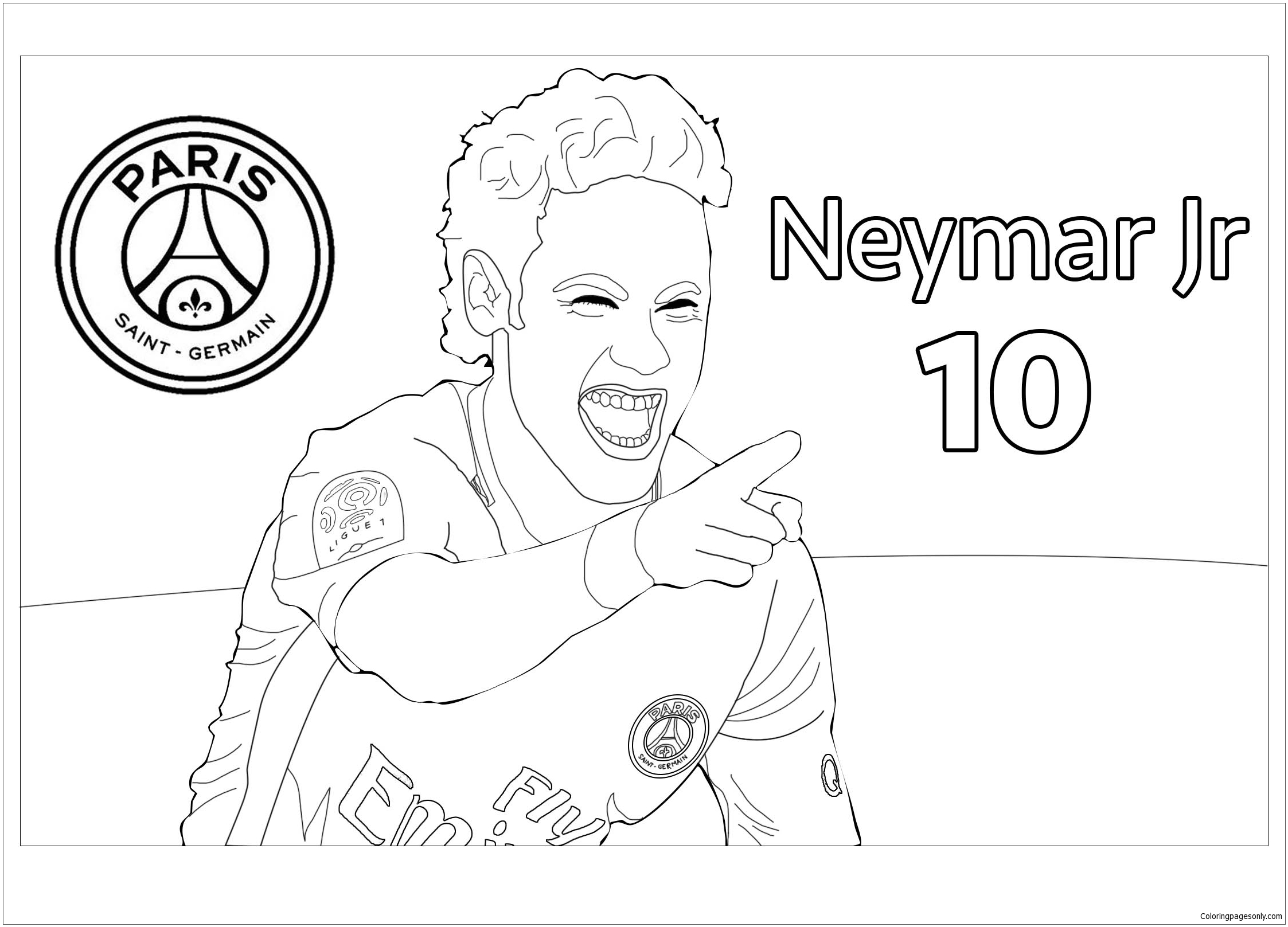 Neymar-image 5 Coloring Page - Free Printable Coloring Pages