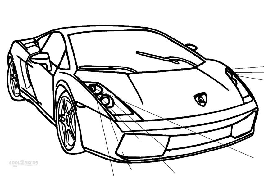 Printable Lamborghini Coloring Pages For Kids | Cool2bKids | omalovánky