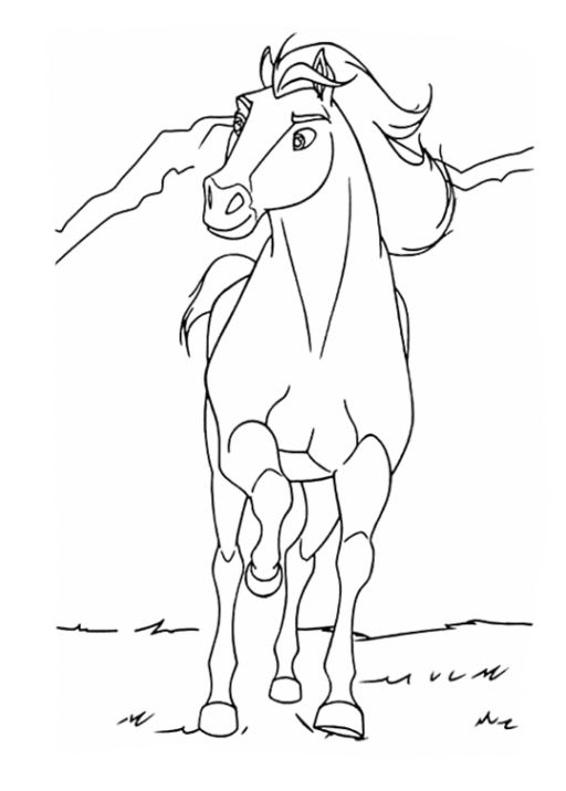 Malvorlagen und Ausmalbilder Disney Spirit | Horse coloring pages