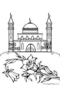 Moschee Ausmalbild | Islam | Pinterest | Moschee, Ausmalbilder und