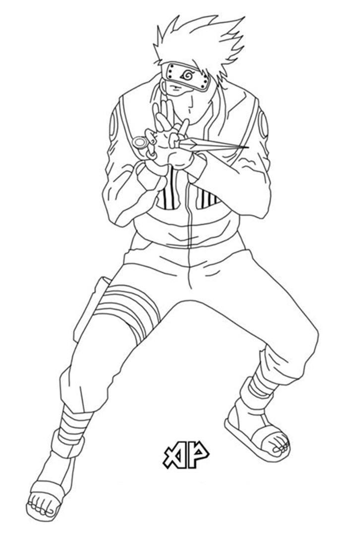 Printable Hatake Kakashi Coloring Pages - Anime Coloring Pages