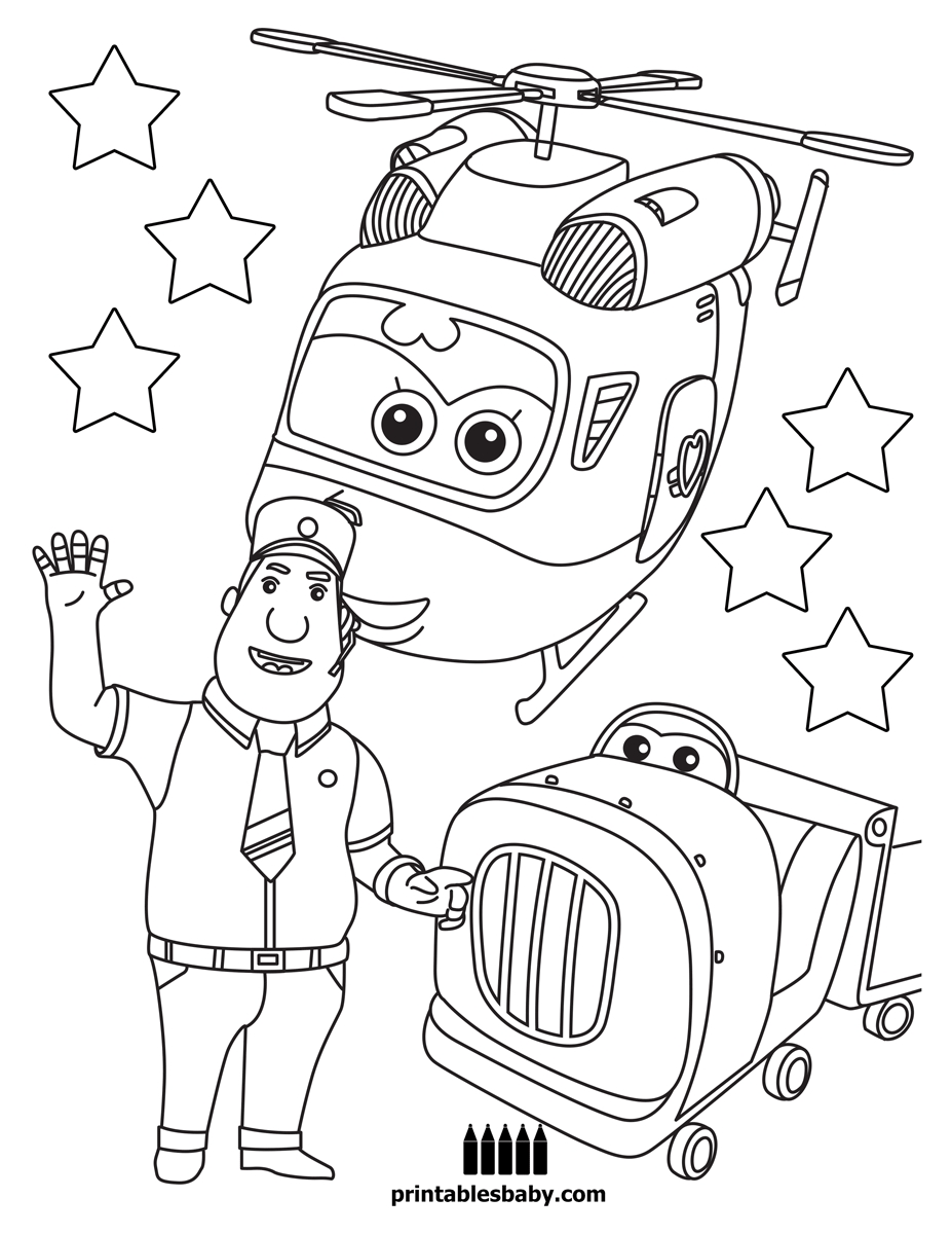 Super Wings Coloring Pages at GetDrawings | Free download