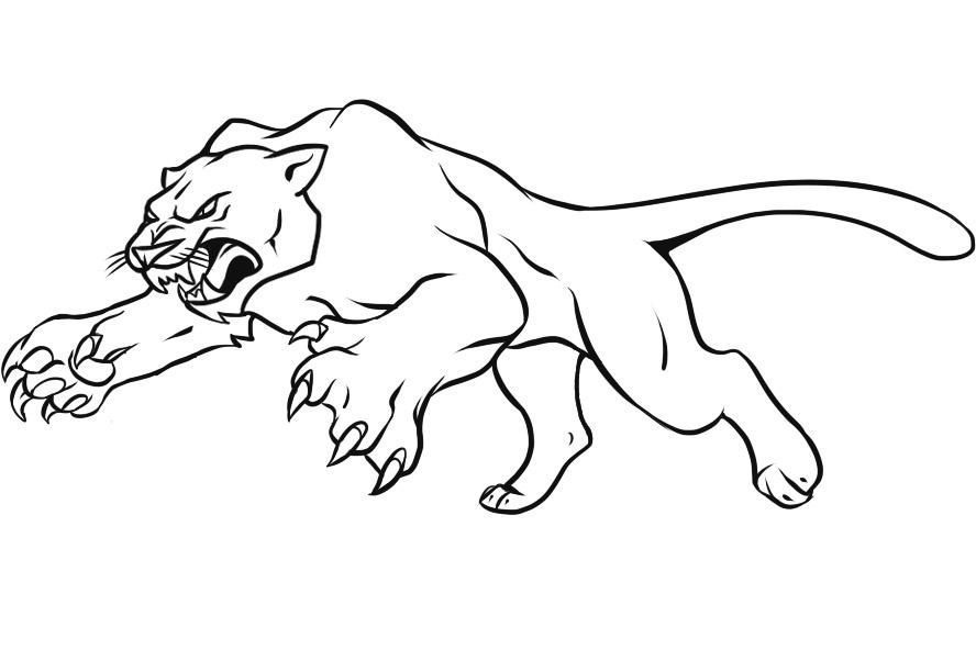 Great Panther Coloring Page - Free Printable Coloring Pages for Kids