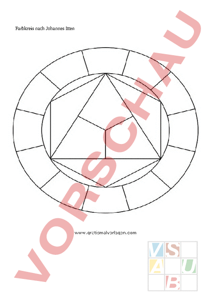 Arbeitsblatt: Farbkreis nach Johannes Itten - Bildnerisches Gestalten