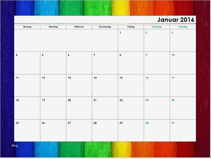 Monatskalender Word Vorlage Genial Kostenlose Kalendervorlagen 2016