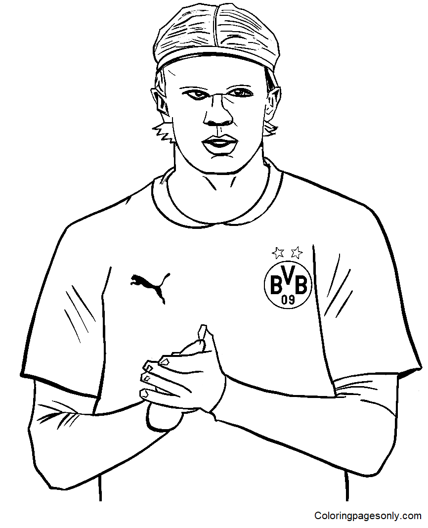 Free Printable Erling Haaland Coloring Page - Free Printable Coloring Pages