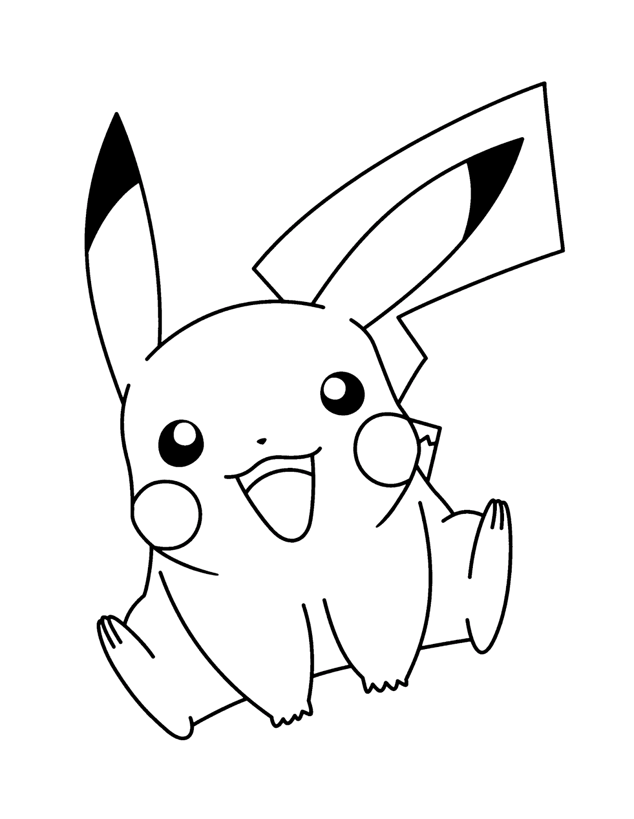 PIKACHU AUSMALBILD - Malvorlage Gratis