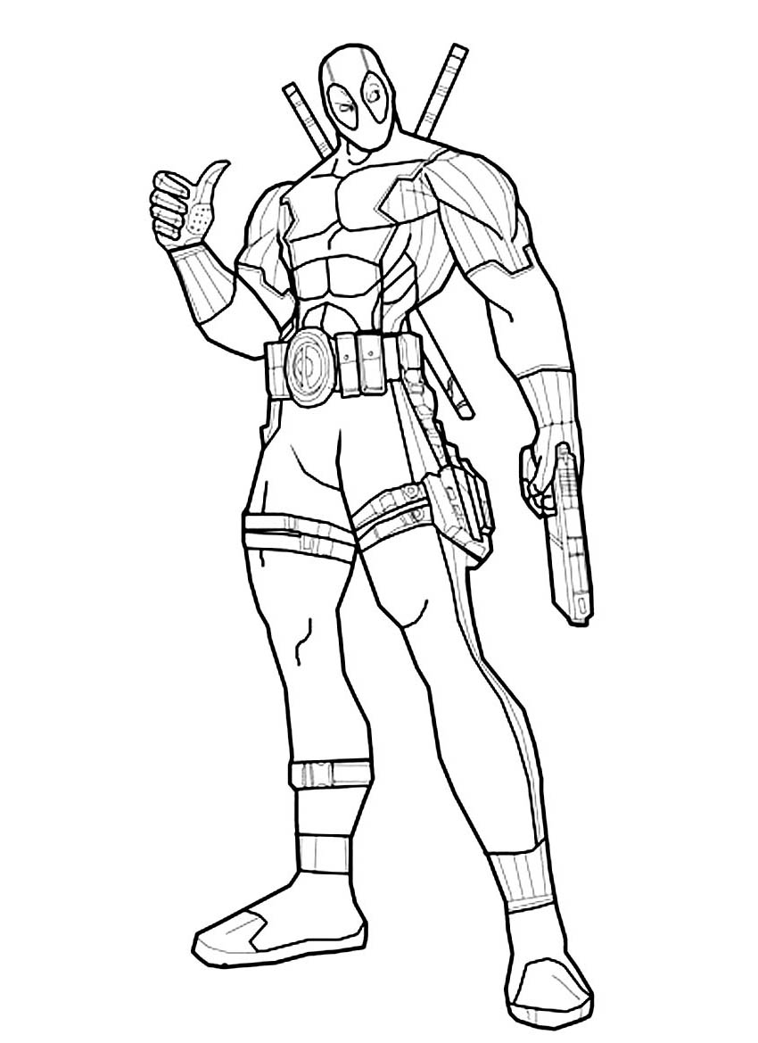 Deadpool - Deadpool Kids Coloring Pages