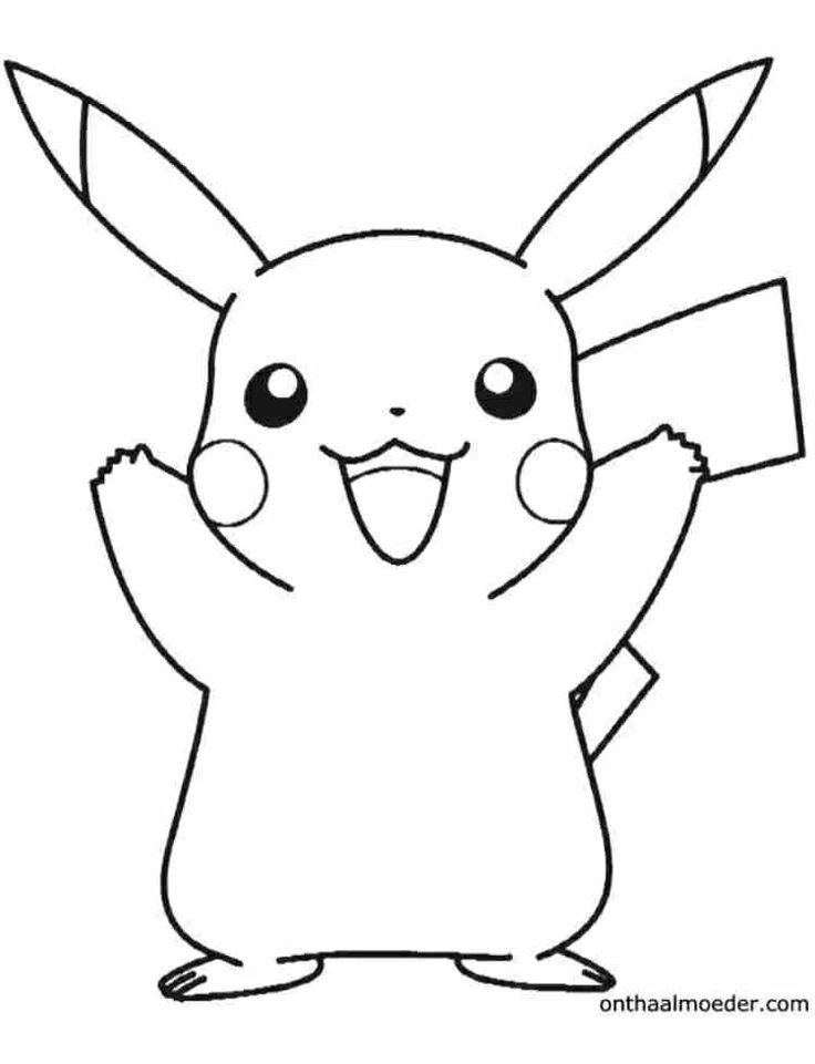 Kleurplaat pikachu pokemon | キュートなスケッチ, 塗り絵, 塗り絵 かわいい