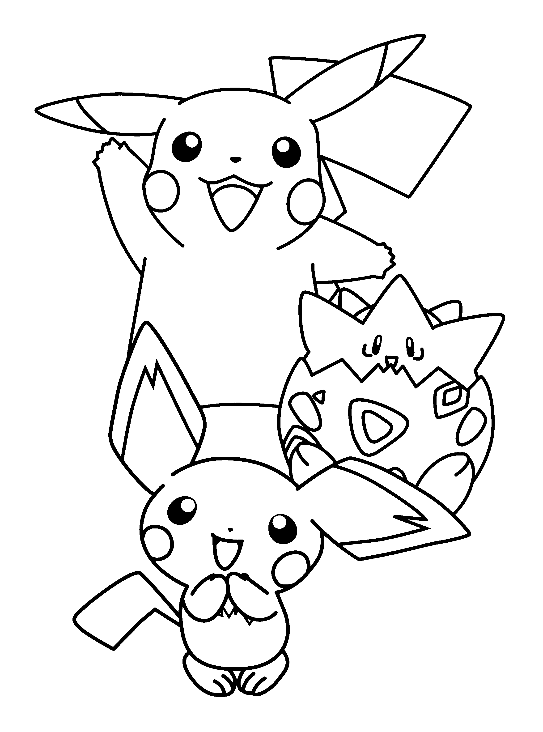 Kleurplaat Pokemon Pichu Pokmon Ausmalbilder Malvorlagen Animierte - PDMREA