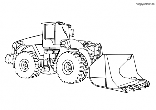 Kostenlose Malvorlagen Bagger