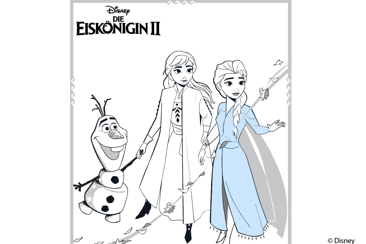 Anna und Elsa Ausmalbild » Kostenlos als PDF | Kribbelbunt