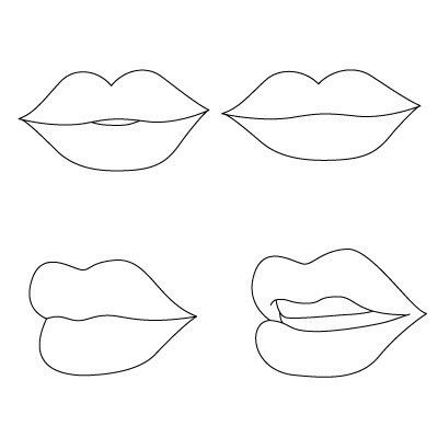 Lips • Lippen • dibujar • vorlage | Lips drawing, Drawing lessons for