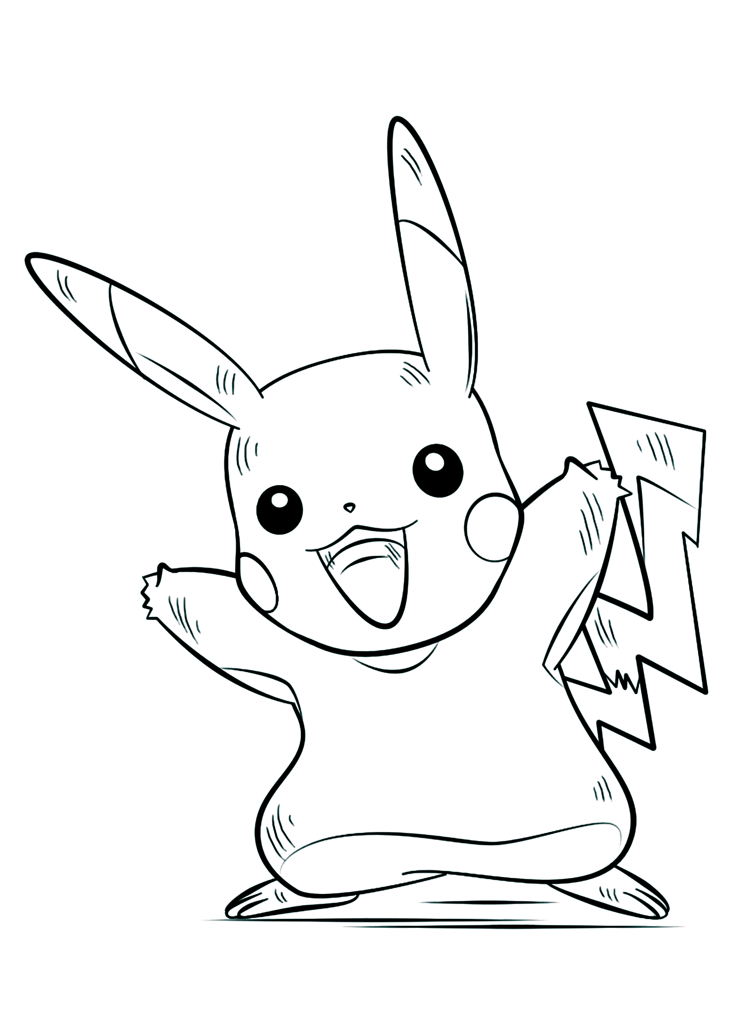 Pikachu De Colorat