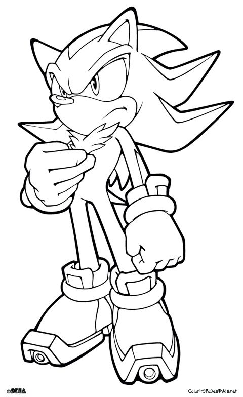 Shadow Sonic Coloring Pages