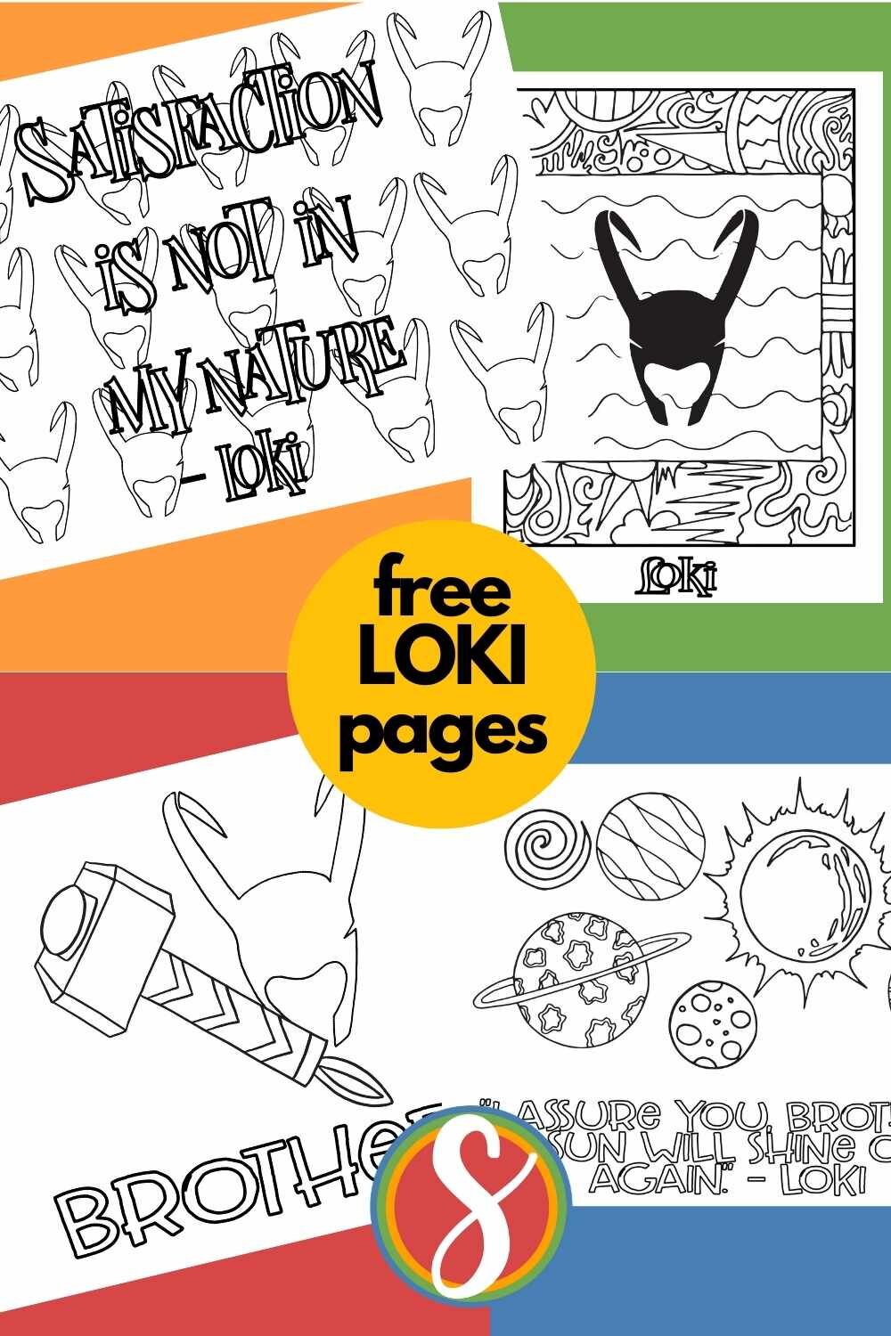 Free Loki Coloring Pages — Stevie Doodles