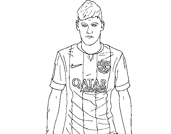 Neymar Jr. coloring page - Coloringcrew.com