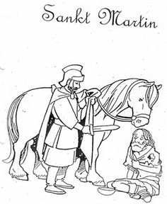 Saint Martin coloring page | St martin ausmalbild, Ausmalen, Herbst im