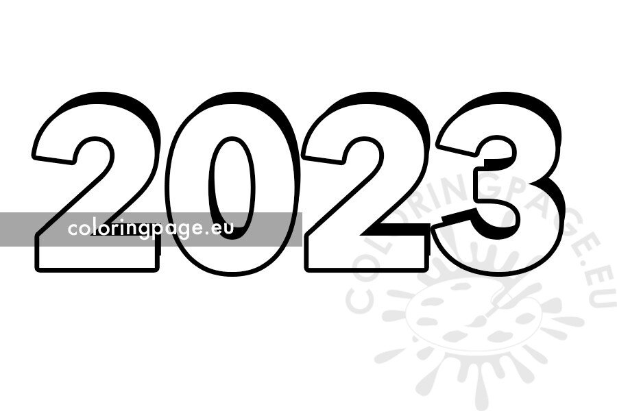 Number 2023 template | Coloring Page