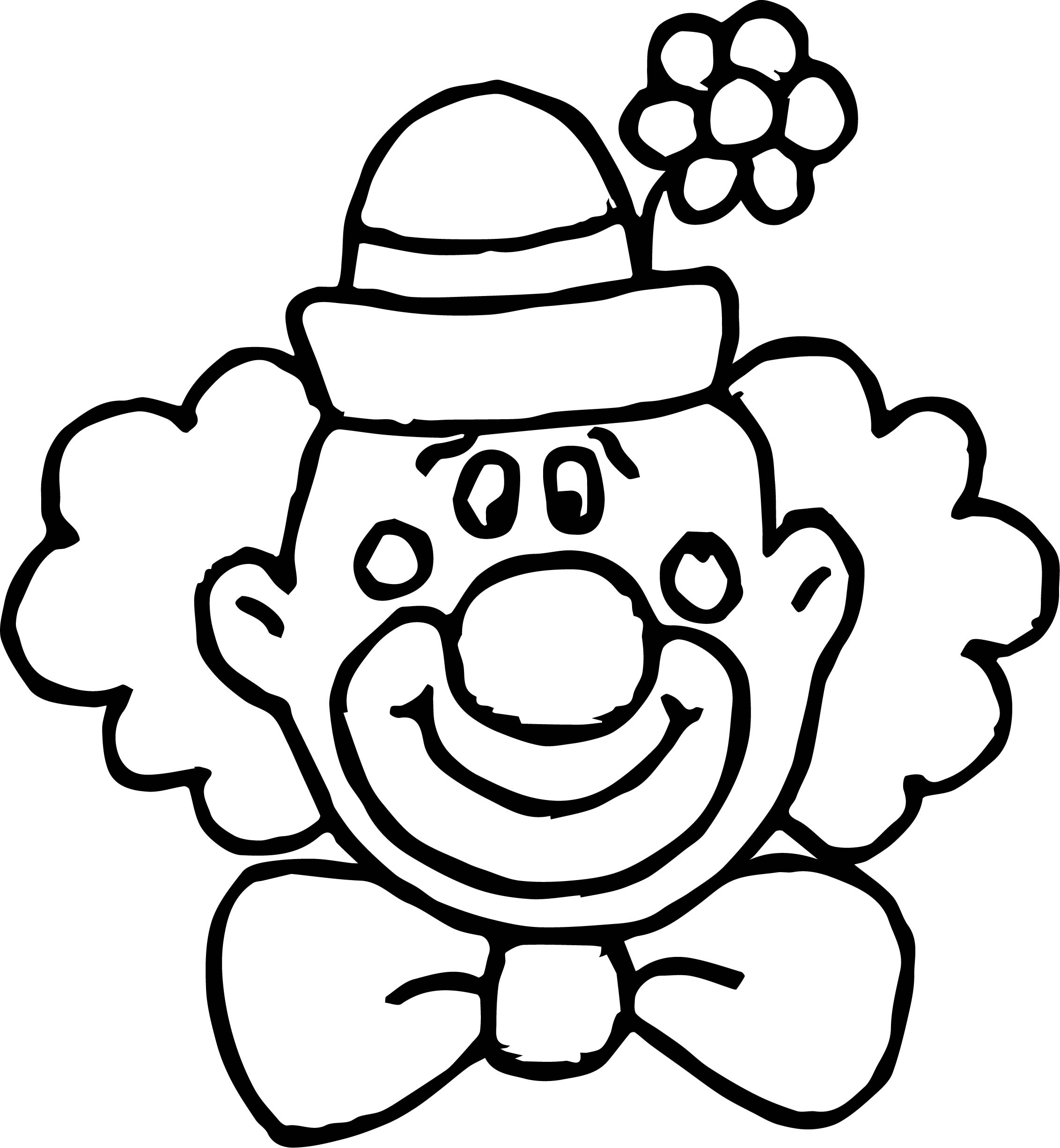 Libro da colorare faccia di clown da stampare e online