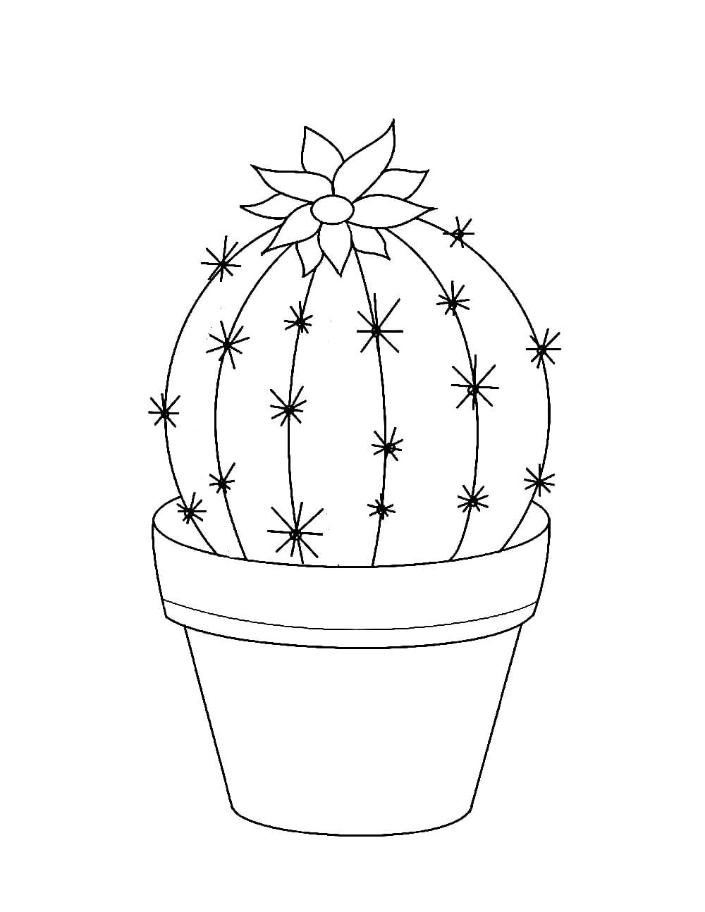 Printable Cactus Coloring Pages