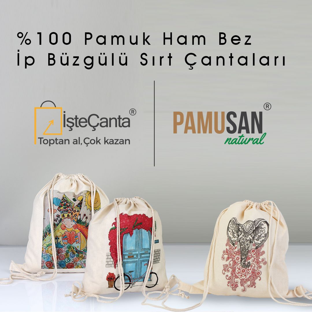 %100 Doğal Pamuk Ham Bez Ip Büzgülü Sırt Çantalarını Her Alanda içeride Rüyada Sırt Çantası Görmek