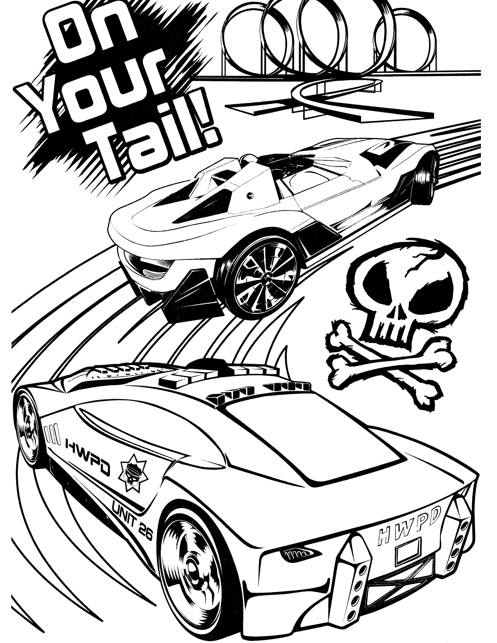 Hot Wheels Printable Coloring Pages