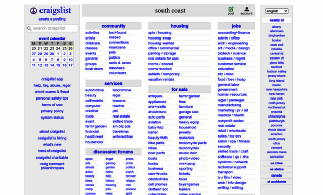 Access Southcoast.craigslist. Craigslist: South Coast, Ma Jobs tamamen Craigslist Space Coast