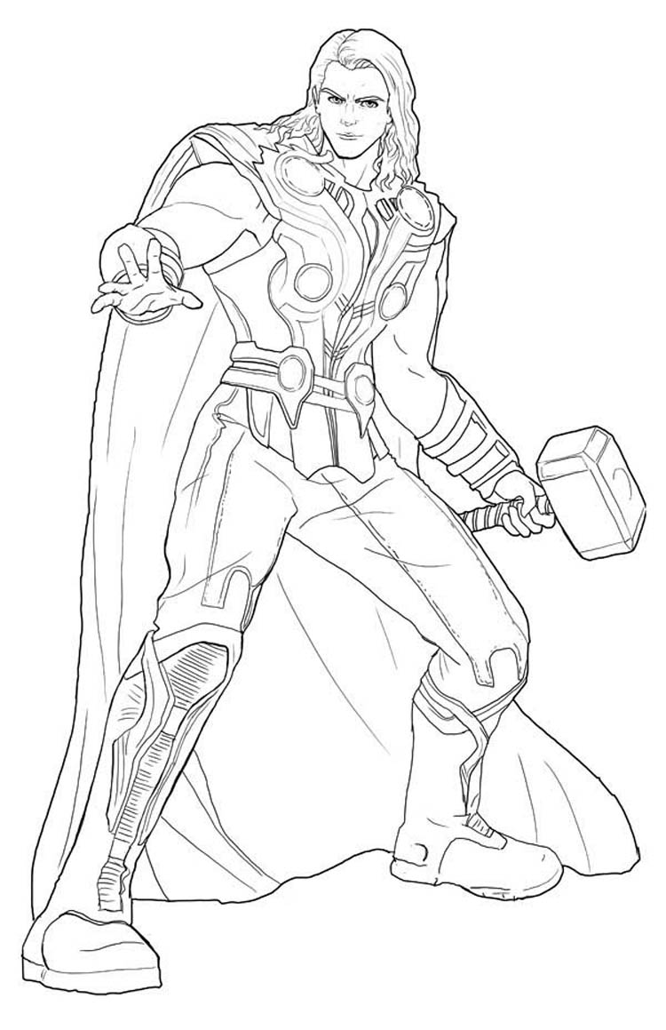 Thor Coloring Pages For Kids - smart-kiddy.blogspot.com