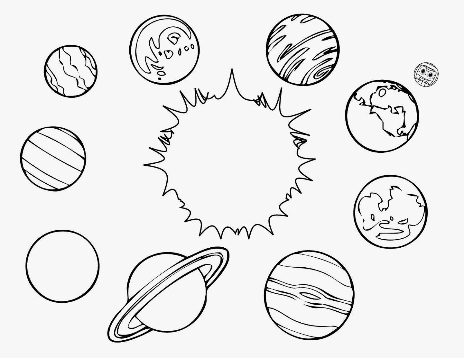 Sonnensystem Ausmalbilder Planeten Ausmalbild