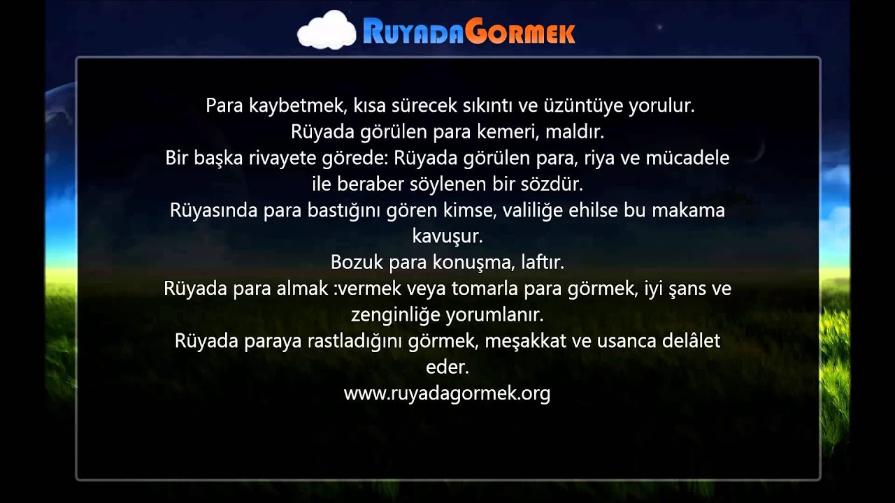 Rüyada Para Görmek Ne Anlama Gelir? - Youtube tamamen Rüyada Makarna Görmek Ne Anlama Geliyor