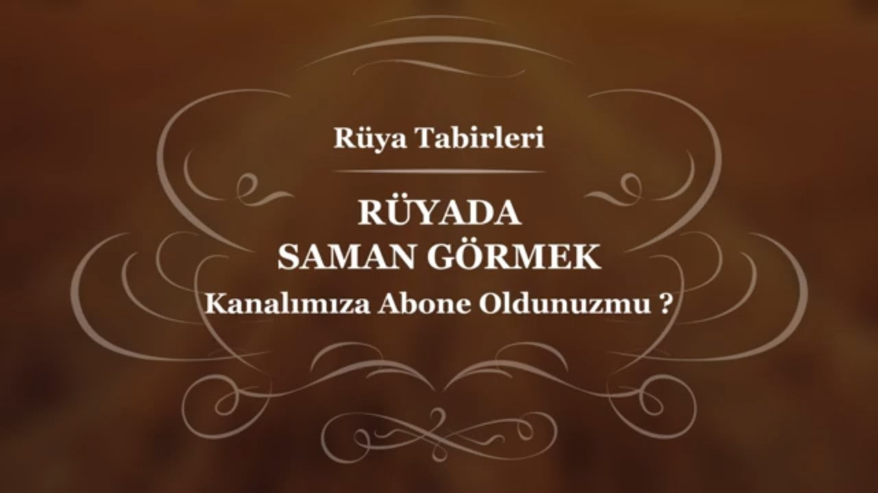 Rüyada Saman Görmek, Rüyada Saman Süpürmek, Rüyada Eve Saman Doldurmak ile Rüyada Sokak Süpürmek Diyanet