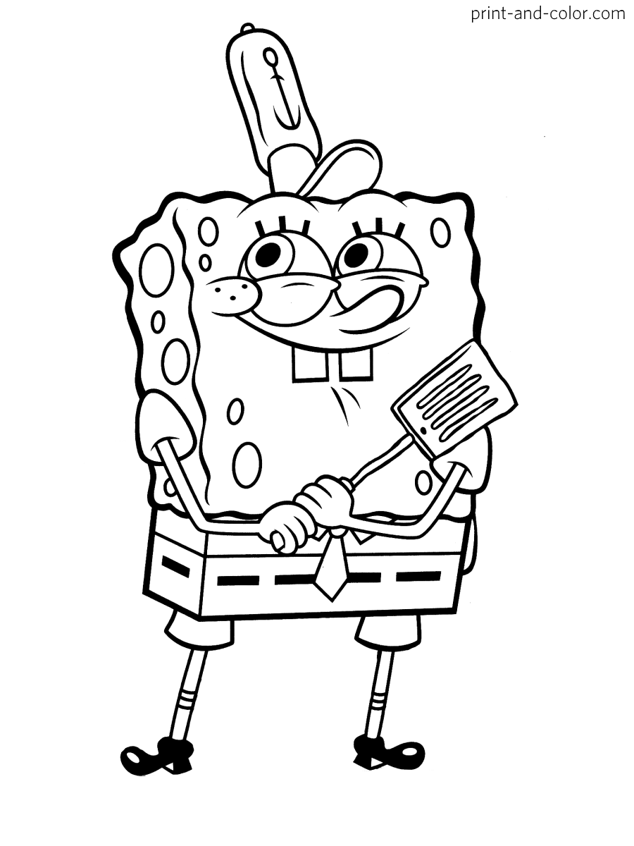 spongebob squarepants coloring pages | Print and Color.com