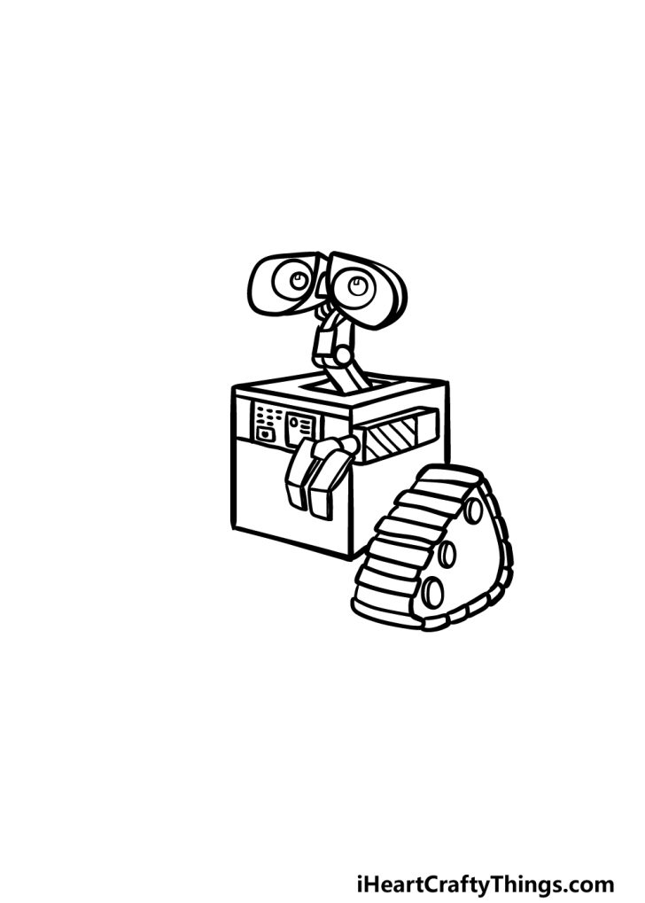 Wall-E Drawing - How To Draw Wall-E Step By Step