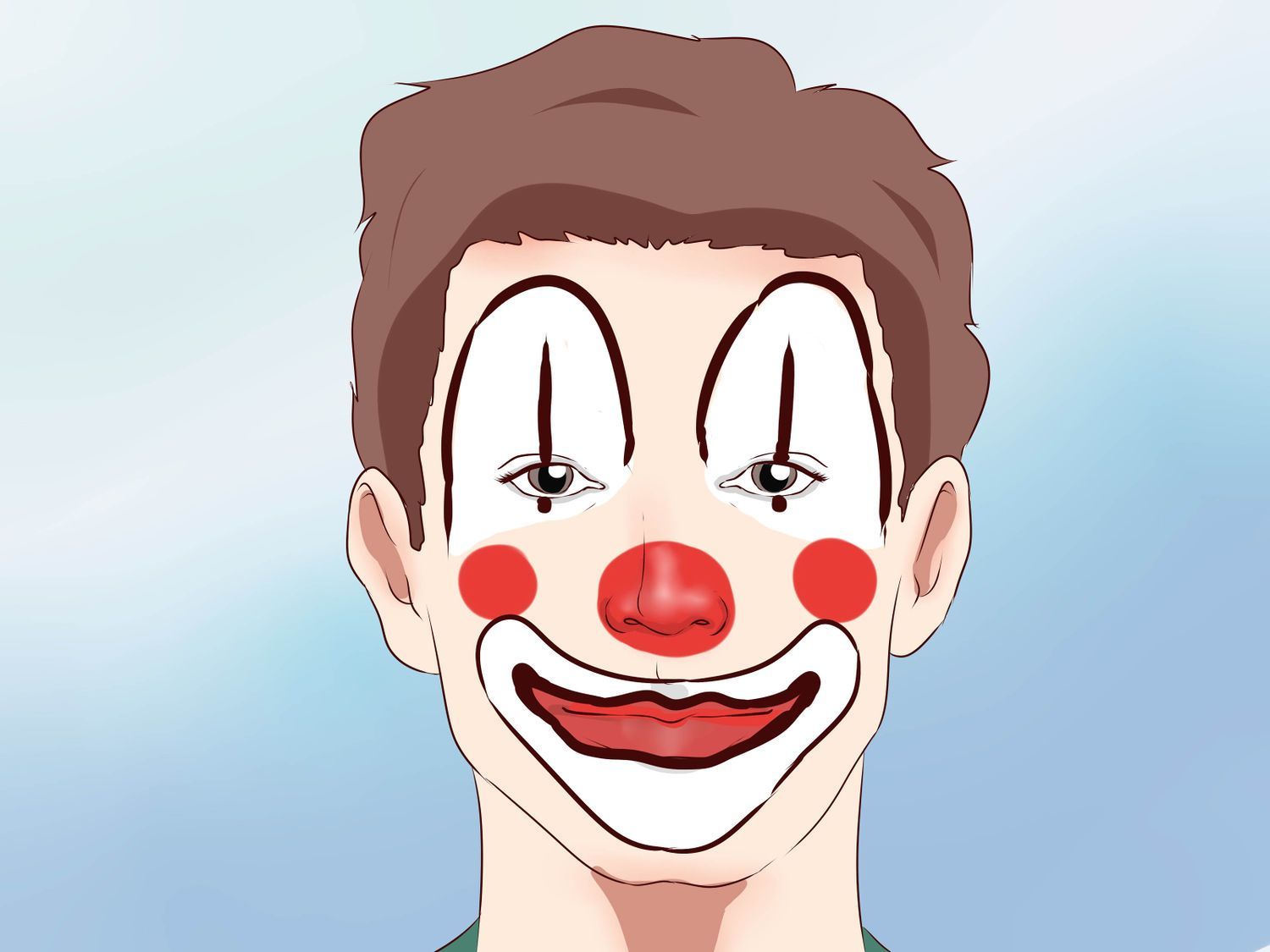 Ein Clownsgesicht malen (mit Bildern) | Clown gesichter, Clownsgesicht