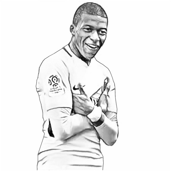 Kylian Mbappé-image 1 Coloring Page - Free Printable Coloring Pages