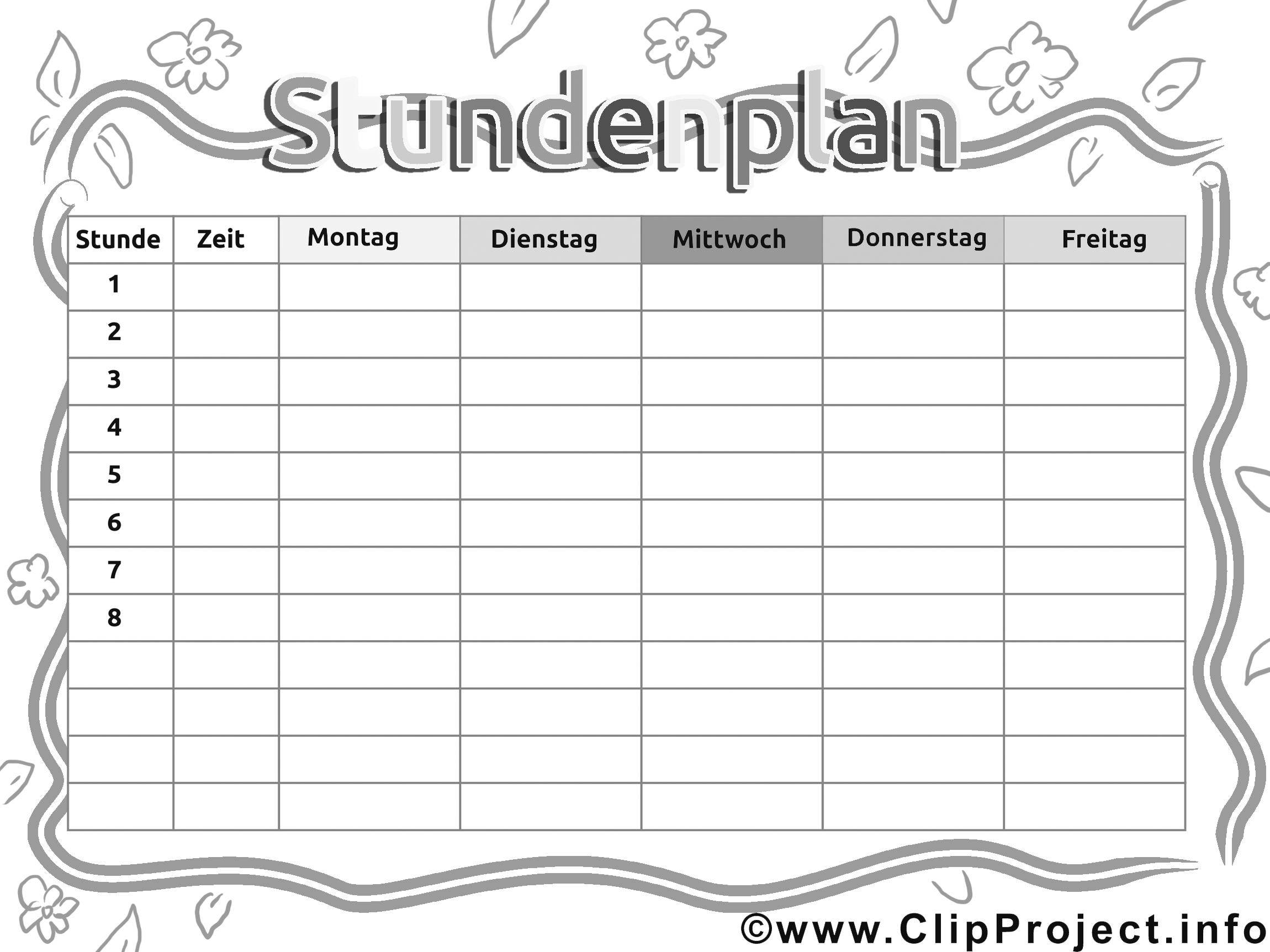 Schule Stundenplan