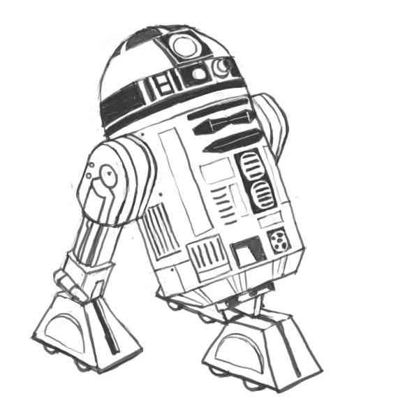 R2D2 (4) - Ausmalbilder Star Wars | Star wars drawings, Star wars art