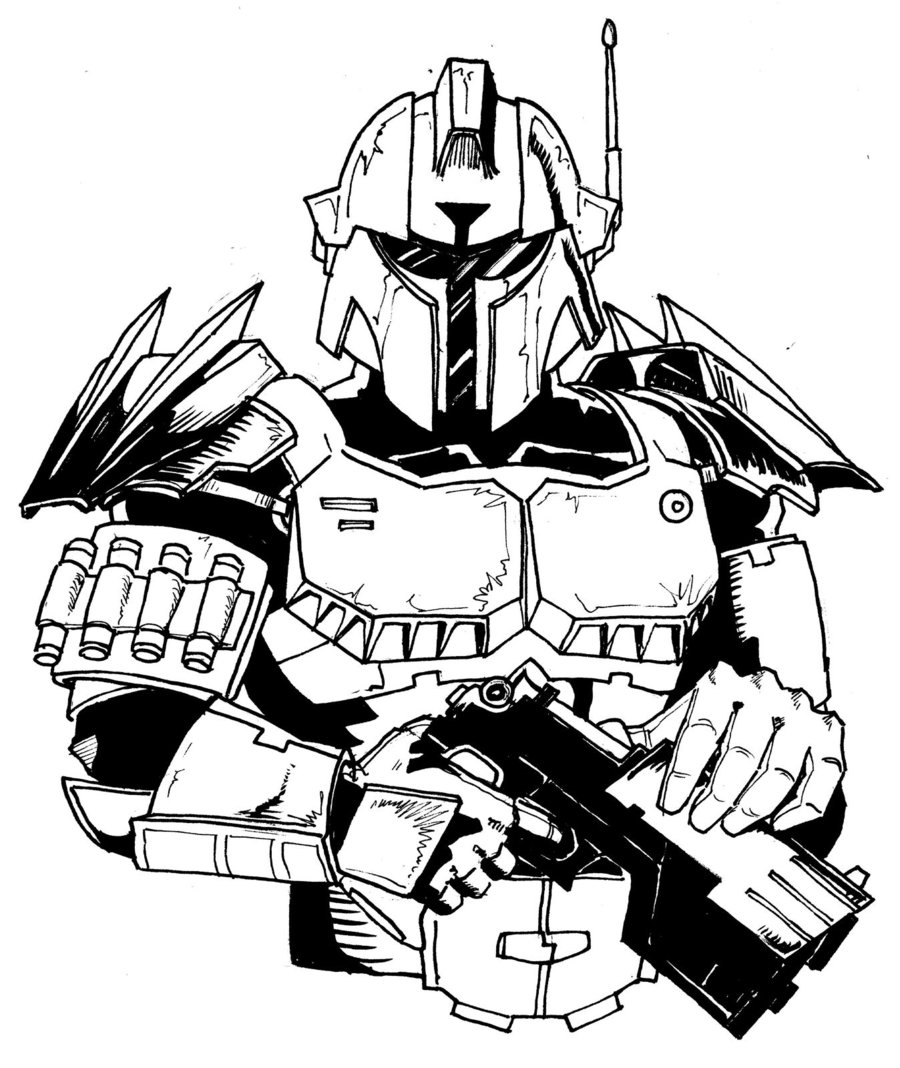 Mandalorian coloring pages