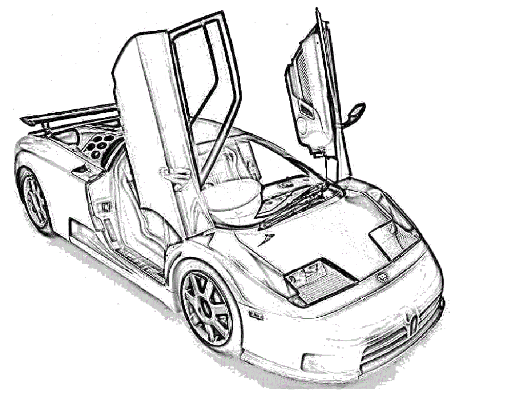 Download 125+ Cool Cars Online For Kids Bugatti Coloring Pages PNG PDF File