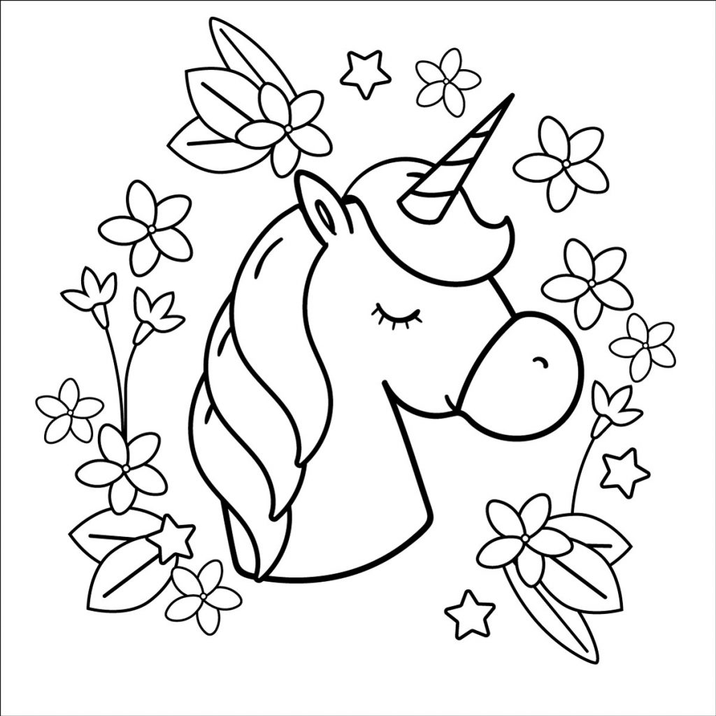 Freebies Zeichenschablonen Ausmalbilder Einhorn Und Einhorn Zum